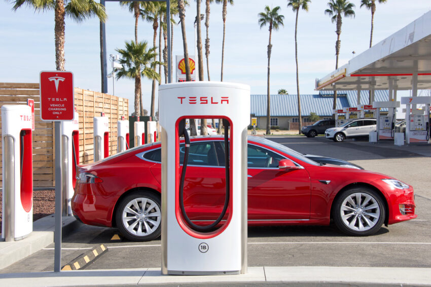 Tesla charging point
