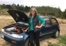 Rosemary Penwarden has been driving the self-converted electric car for the past three years and says that building the vehicle is one of the "best things I've ever done".