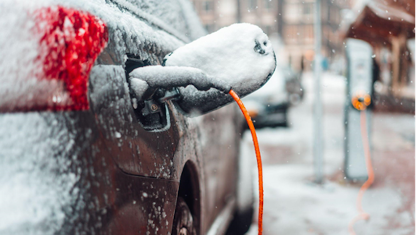 Winter electric car charging