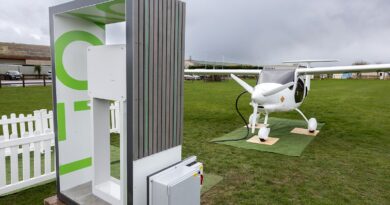 Aerovolt has unveiled the world's first public charging network for electric planes as aviation industry looks to develop clean-flying aircraft