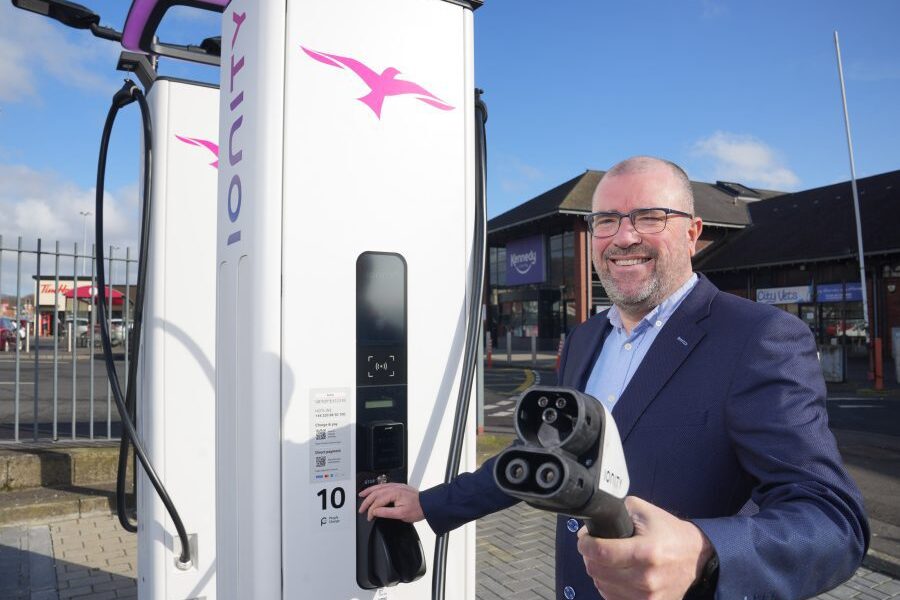 Northern Ireland’s largest ultra-rapid charging hub has gone live in Belfast.