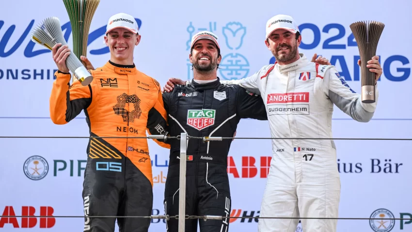 Antonio Felix da Costa clinched victory in the Shanghai E-Prix Round 12, leading Jake Hughes and Norman Nato to the podium. With this win, Da Costa strengthens his position in the Formula E championship.