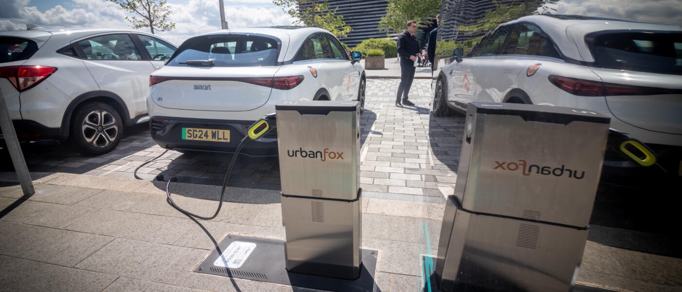 The first completely retractable public EV chargers in Europe have been put into operation in Dundee.