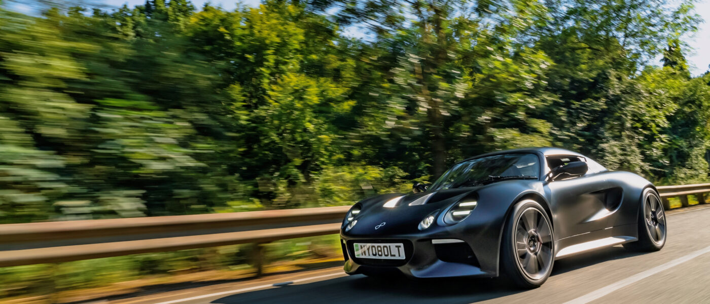 An electric sports car capable of recharging from 10% to 80% in just five minutes has taken to the road for the first time.