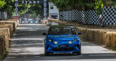 Alpine debuts its first electric sports car, the A290, at the Goodwood Festival of Speed 2024. Showcasing past, present, and future models, Alpine highlights its innovative direction with this dynamic display.