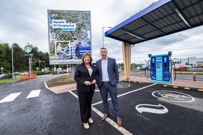 The most powerful EV charging hub in Scotland, has gone live, offering 24 ultra-rapid charging bays on the outskirts of Dundee.