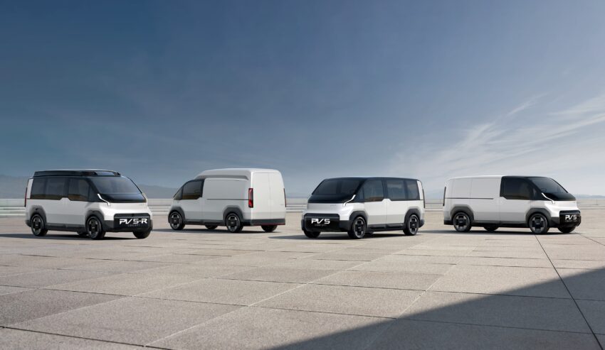 Kia has shown its new generation of all-electric vans for the first time in Europe.