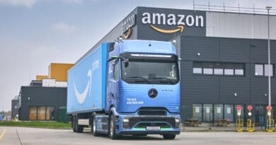 Amazon has boosted its zero-emissions fleet in the UK with an order of 140 all-electric Mercedes eActros 600 eHGVs.