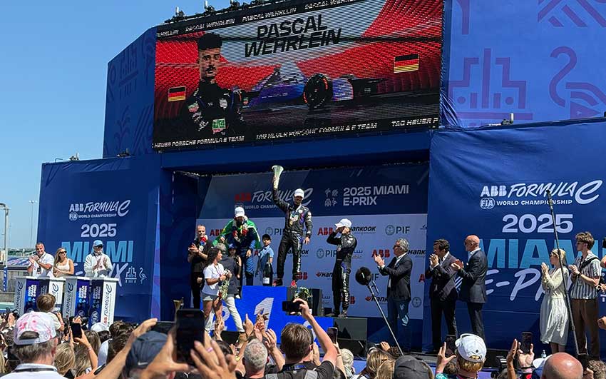 Pascal Wehrlein was handed victory in a dramatic and controversial Miami E-Prix, following a chaotic late-race restart and a flurry of post-race penalties for drivers who failed to deactivate Attack Mode in time.