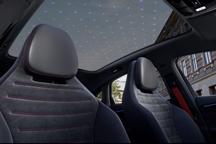 Mercedes C-Class EV panoramic Sky Control roof