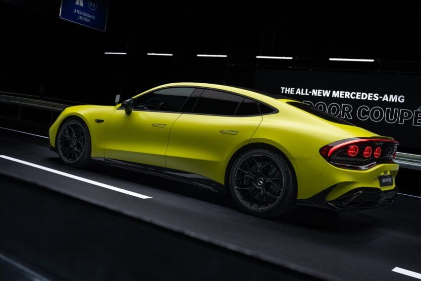 Mercedes AMG-GT EV 4-Door Coupe profile view