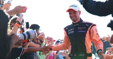 Nico Mueller has finally landed his first Formula E victory, and he could scarcely have picked a better stage on which to do it.