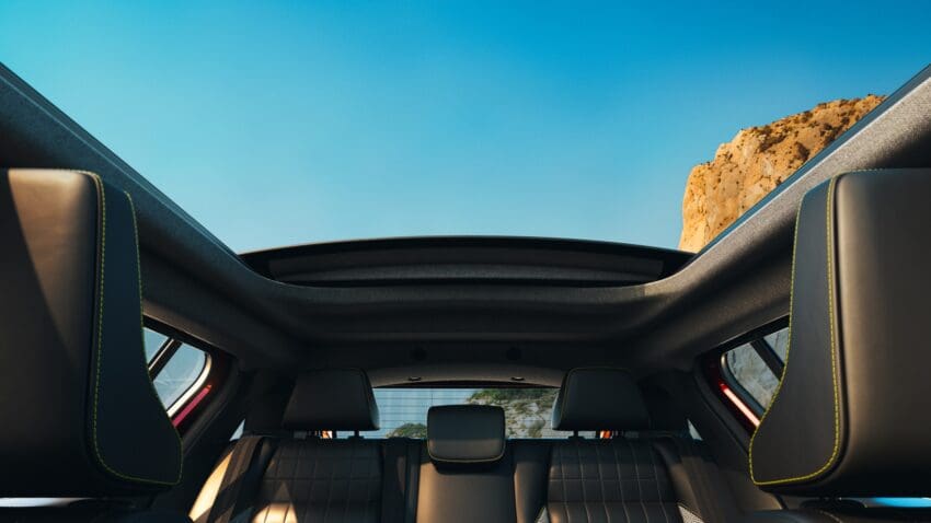 Renault 4 Plein Sud interior with roof open 