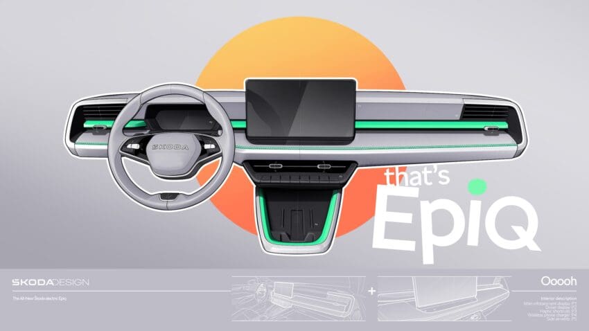 Skoda Epiq 2026 EV interior design