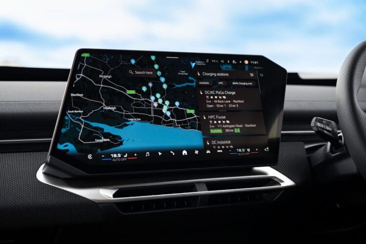 BMW iX3 infotainment screen